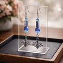 Blue Lotus Earrings | Mamabug ReCreations - Artisan Jewelry