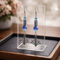 Blue Lotus Earrings