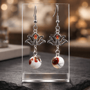 Red Lotus Earrings | Mamabug ReCreations - Artisan Jewelry