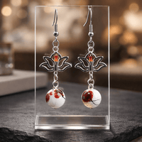 Red Lotus Earrings