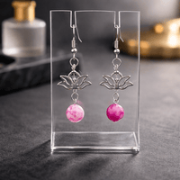Blush Pink Lotus Earrings
