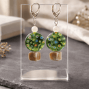 Green Millefiori Earrings | Mamabug ReCreations - Artisan Jewelry
