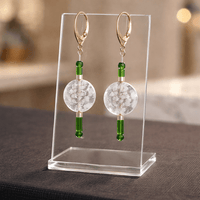 White Millefiori Earrings