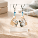 Square Shell Earrings | Mamabug ReCreations - Artisan Jewelry