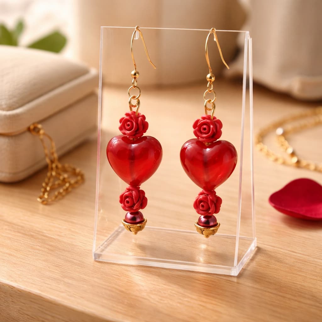 Love in Red Earrings