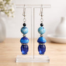 Blue Swirl Earrings | Mamabug ReCreations - Artisan Jewelry