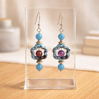 Blue Floral Earrings