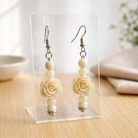 White Roses Earrings