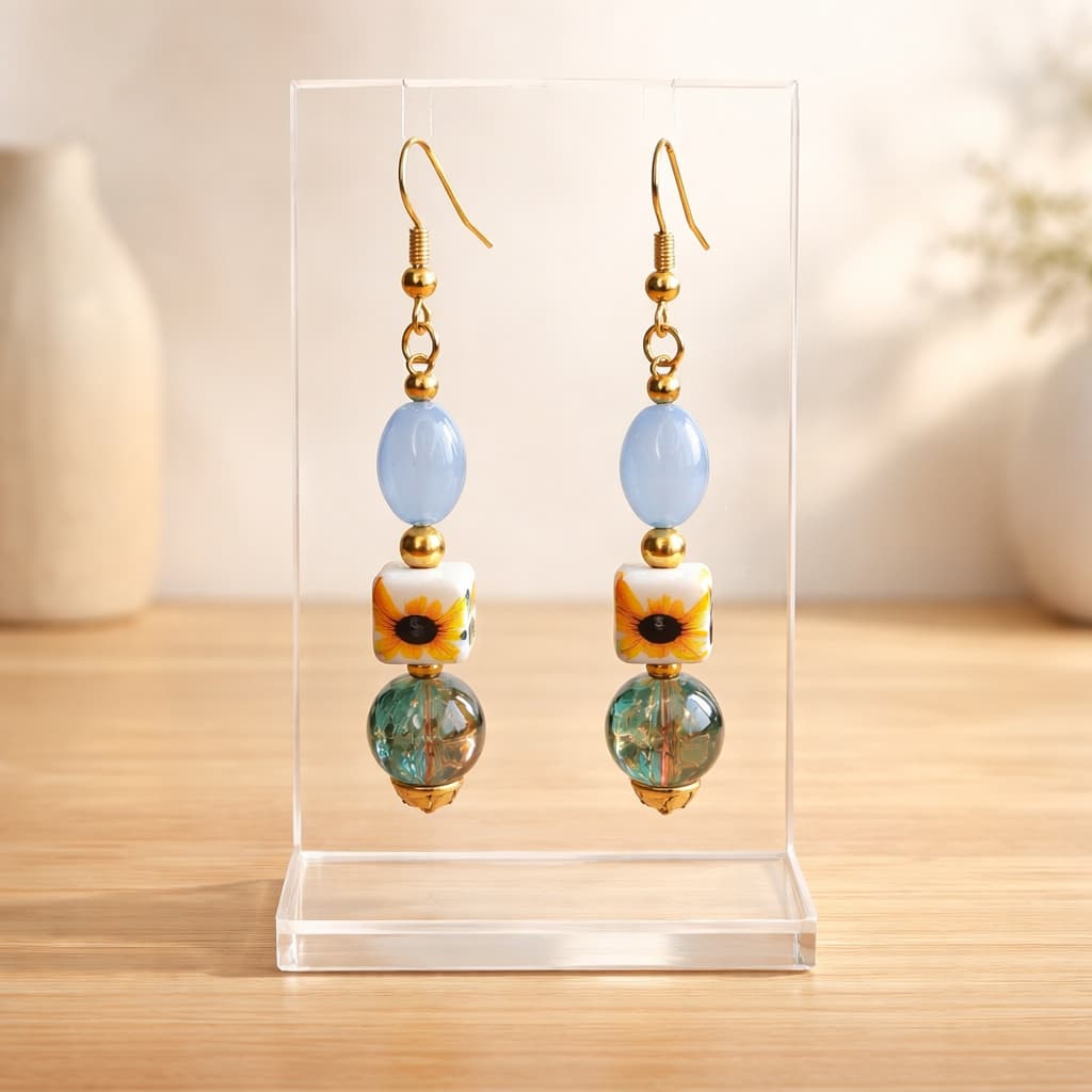 Golden Sunflowers Earrings
