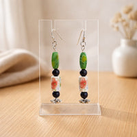 Orange Floral Earrings
