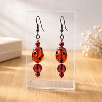 Red with Black Polka Dots Earrings