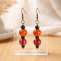 Orange Gourd Earrings