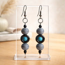 Black Swirls Earrings | Mamabug ReCreations - Artisan Jewelry