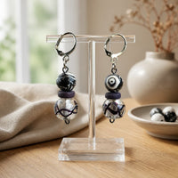 Black and White Earrings