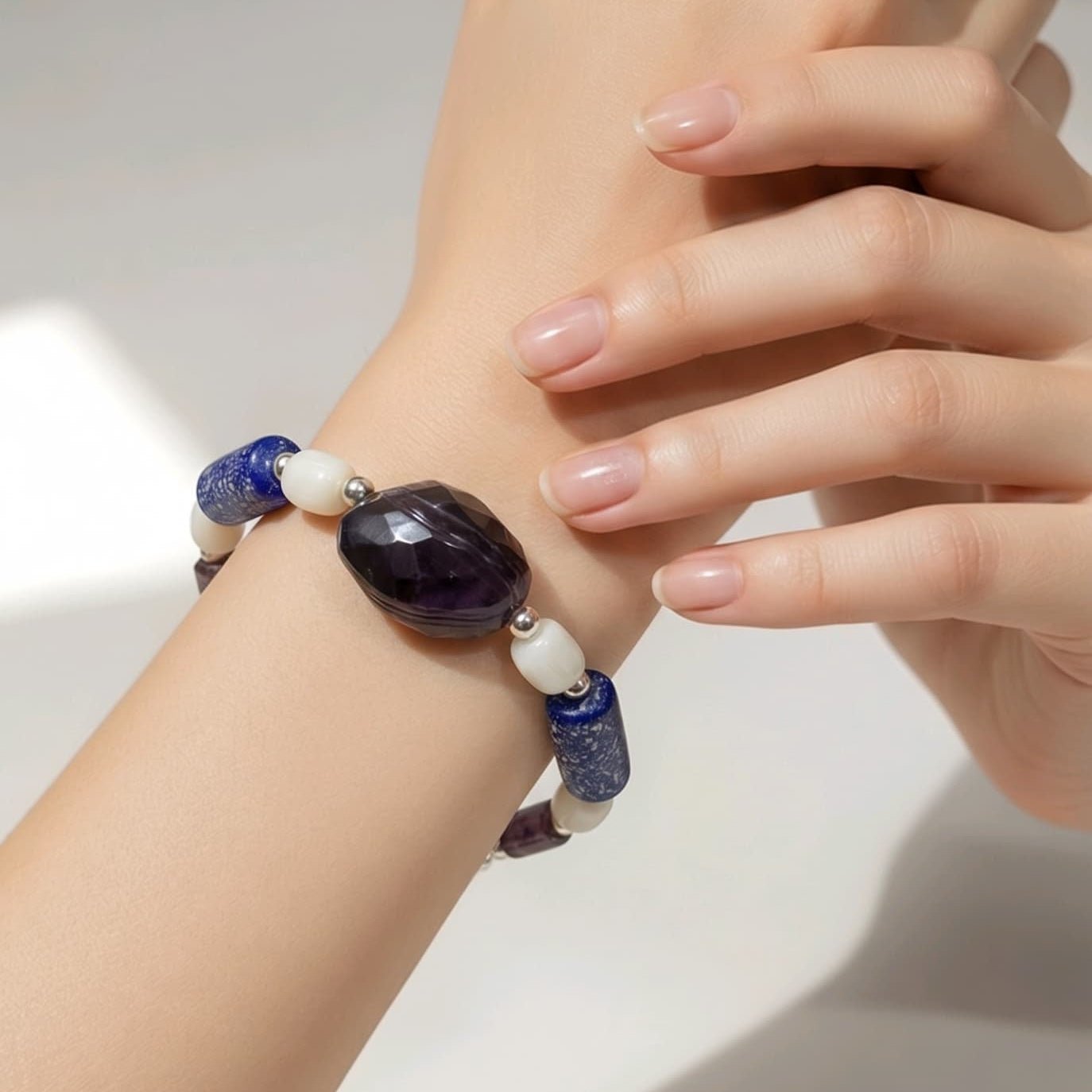Amethyst & Cobalt Blue Glass Jewelry Set (W) | Mamabug ReCreations - Artisan Jewelry