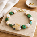 Picture Jasper & Picasso Turquoise Glass Jewelry Set (W) | Mamabug ReCreations - Artisan Jewelry