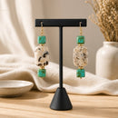 Picture Jasper & Picasso Turquoise Glass Jewelry Set (W) | Mamabug ReCreations - Artisan Jewelry