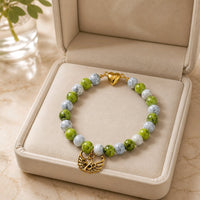 Golden Swan with Green and White Bracelet (W)