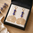 Delicate Golden Lotus Earrings | Mamabug ReCreations - Artisan Jewelry