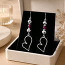 Open Lopsided Heart Earrings | Mamabug ReCreations - Artisan Jewelry