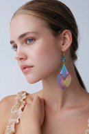 Iridescent Bohemian Fan Earrings | Mamabug ReCreations - Artisan Jewelry
