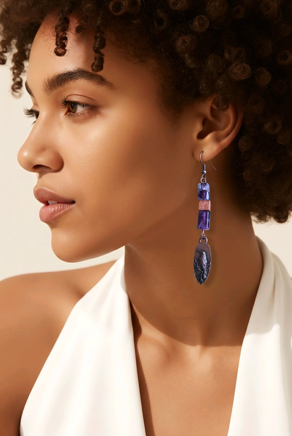 The Raven in the Twilight Woods Earrings