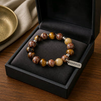 Warrior Bracelet - Tigers Eye and Dzi Agate (MW)