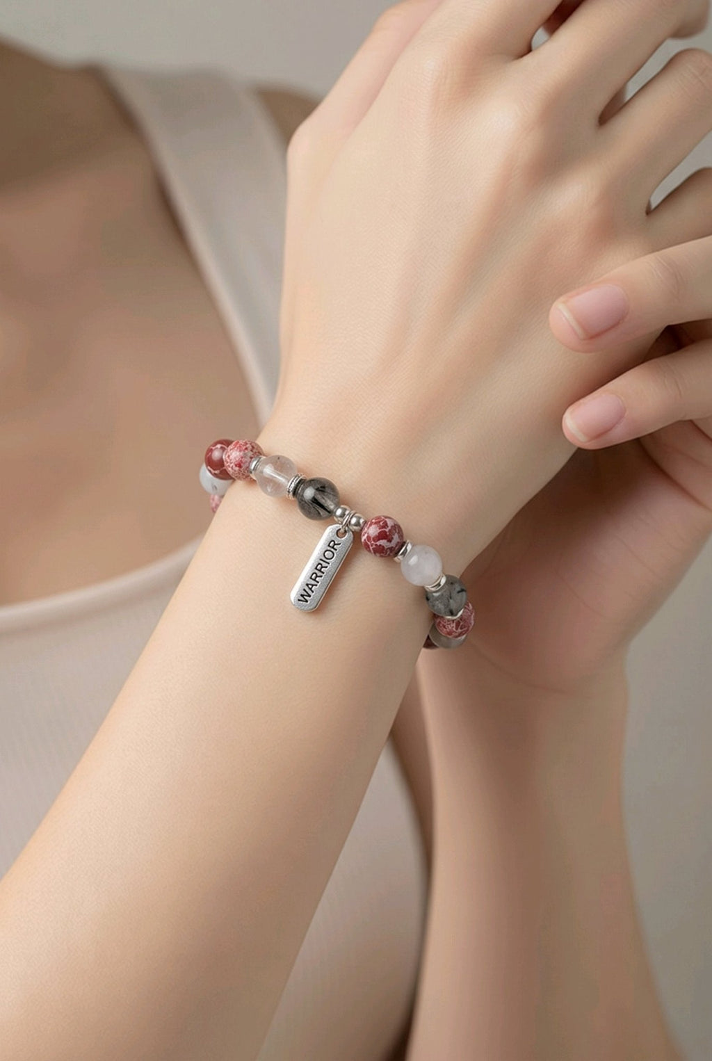 Warrior Bracelet in Red and White (MW)