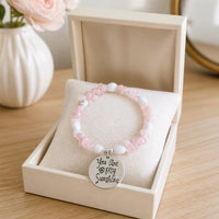 You Are My Sunshine Bracelet in Stone Chips (MW)