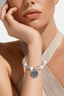 Believe in Love Bracelet - Peach and White (MW) | Mamabug ReCreations - Artisan Jewelry