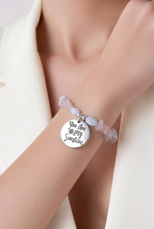 You Are My Sunshine Bracelet in Stone Chips (MW) | Mamabug ReCreations - Artisan Jewelry