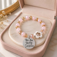 You Are My Sunshine Flower Bracelet (MW)