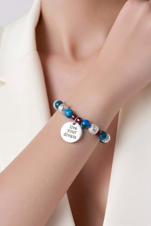 Live Your Dream Bracelet - Red White and Blue Edition (MW) | Mamabug ReCreations - Artisan Jewelry