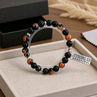 Strong is Beautiful in Orange and Black Bracelet (MW)