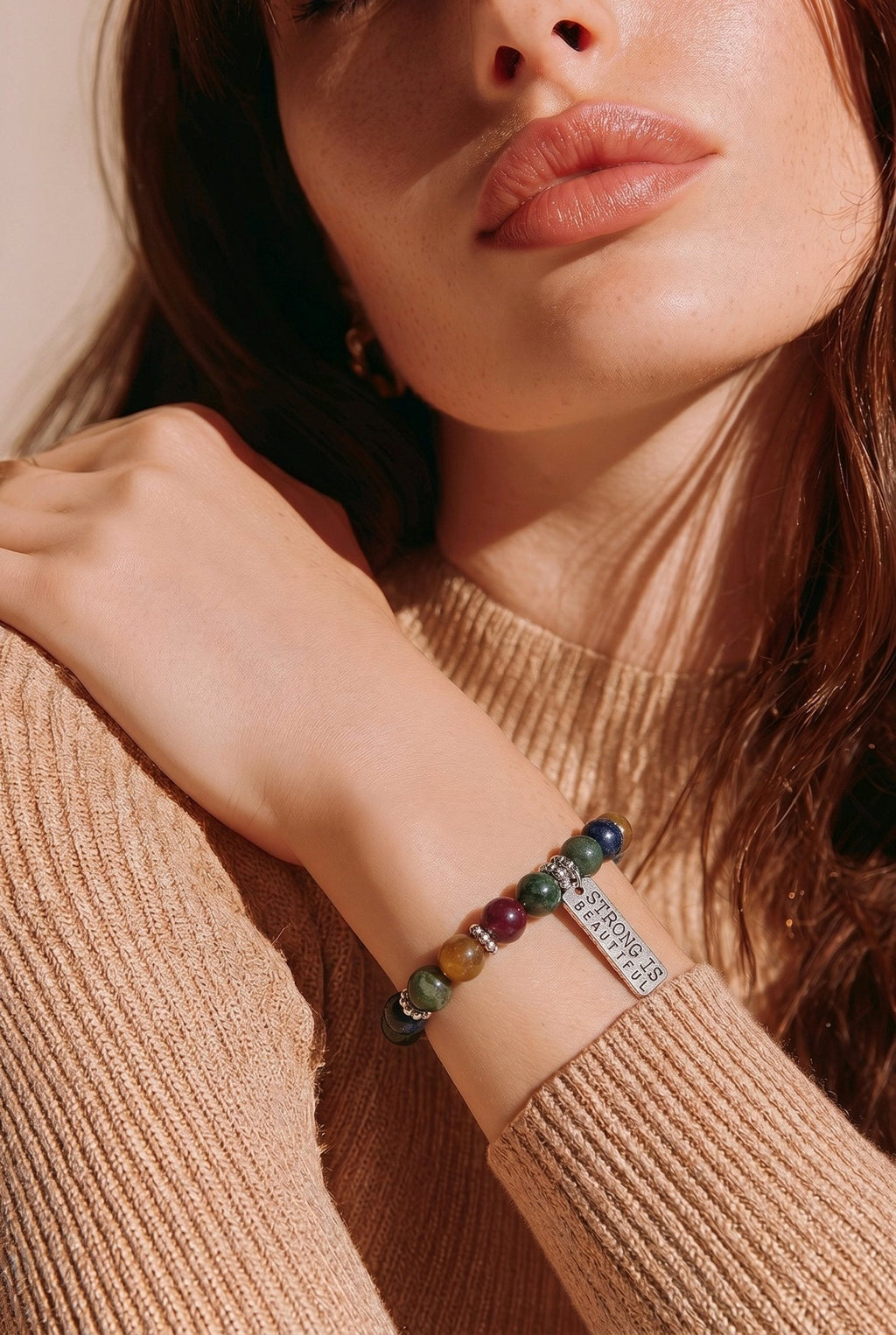 Strong is Beautiful in Jade Bracelet (MW)