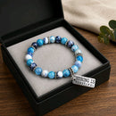Strong is Beautiful in Blues Bracelet (MW) | Mamabug ReCreations - Artisan Jewelry
