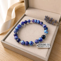 Strong is Beautiful in Purple Splatters Bracelet (MW)