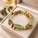 Celery Green Lampwork Beaded Bracelet (MW) | Mamabug ReCreations - Artisan Jewelry