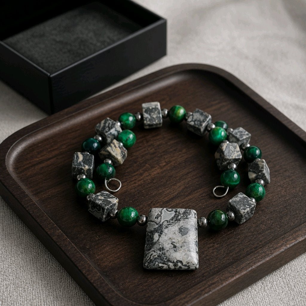 Jasper and Cat's Eye Bracelet (MW)