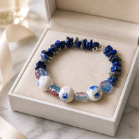 Lapis Lazuli Floral Bracelet (MW)