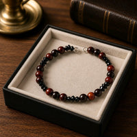 Black and Red Beaded Bracelet (MW)