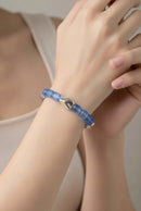 Blue Glass and Silver Bracelet (MW) | Mamabug ReCreations - Artisan Jewelry