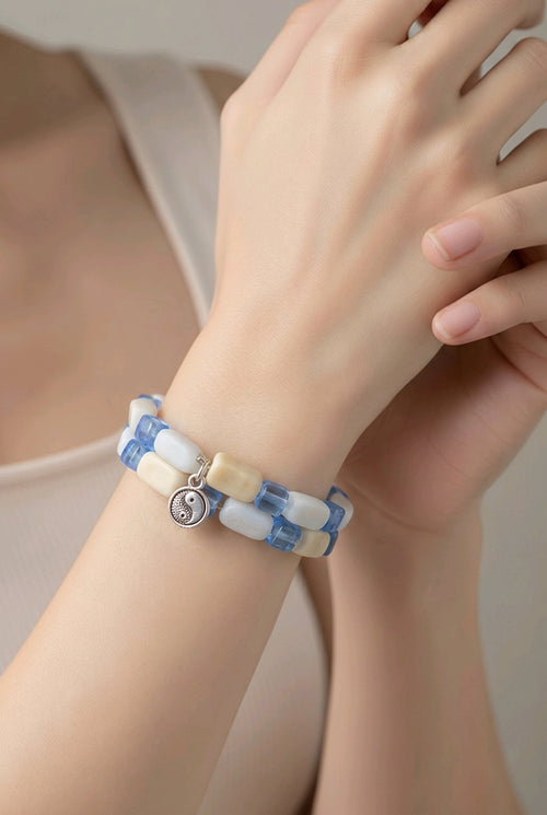 Yin Yang Charm Bracelet (MW) | Mamabug ReCreations - Artisan Jewelry