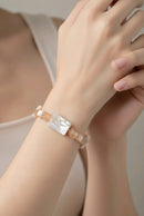White and Peach Bracelet (MW) | Mamabug ReCreations - Artisan Jewelry