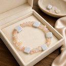 Orange and White Stone Bracelet (MW) | Mamabug ReCreations - Artisan Jewelry
