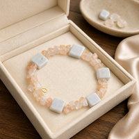 Orange and White Stone Bracelet (MW)