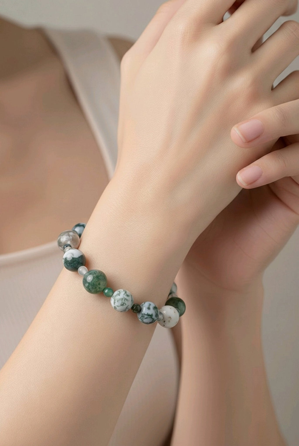 Green and White Marble Bracelet (MW)