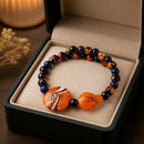 Orange and Blue Swirl Bracelet (MW) | Mamabug ReCreations - Artisan Jewelry
