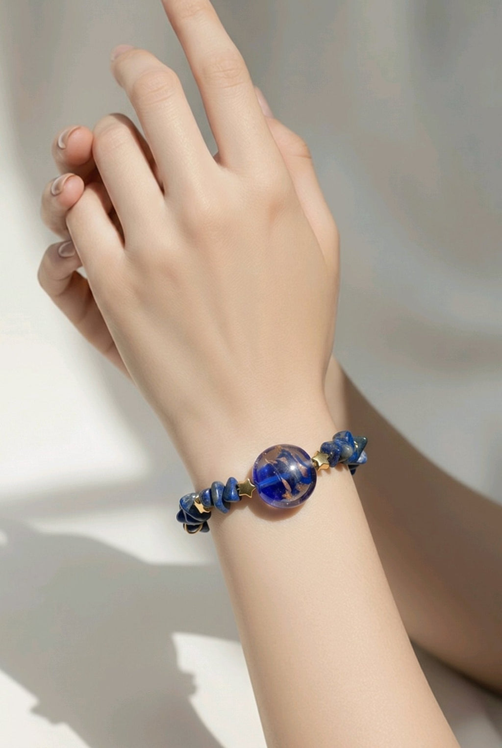 Cobalt Blue and Lapis Lazuli Bracelet (MW)