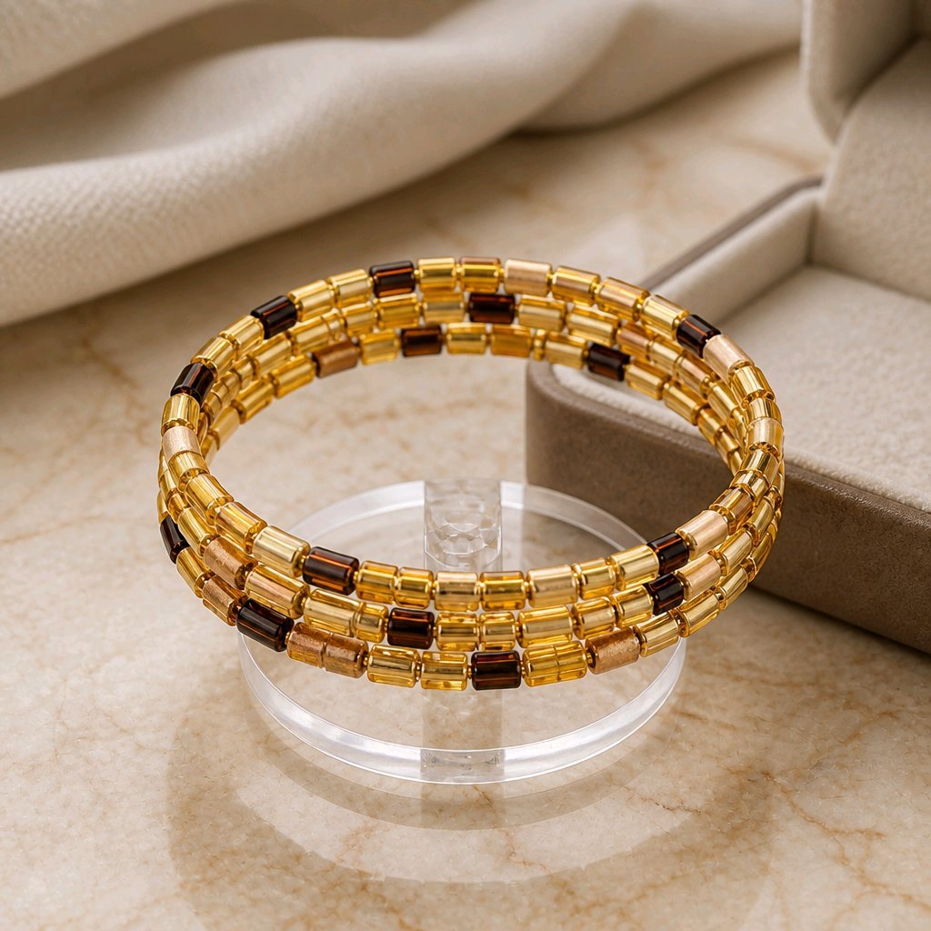 Golds Seed Bead Bracelet (MW)